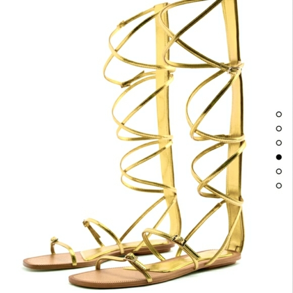 ZARA  MULTI STRAP FLAT SANDALS with buckle detail bloggers favorite - Picture 6 of 12